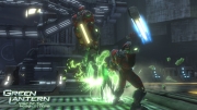 Green Lantern: Rise of the Manhunters - Screen aus der Konsolen Version.