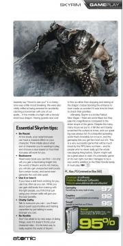 The Elder Scrolls V: Skyrim - Testbericht-Scan aus dem Atomic Magazin