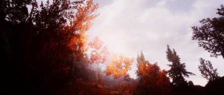 The Elder Scrolls V: Skyrim - Schönes Herbstpanorama aus The Edler Scrolls Skyrim.