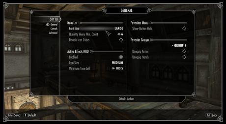 The Elder Scrolls V: Skyrim - Screen zur Skyrim Mod SkyUI.