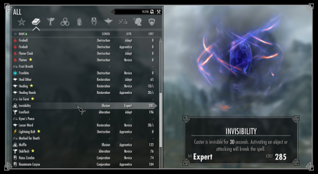 The Elder Scrolls V: Skyrim: Screen zur Skyrim Mod SkyUI.