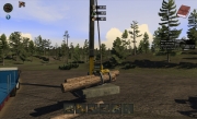 Holzfäller Simulator 2011: Screenshot von der Holzgewinnung und -verarbeitung