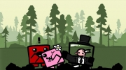 Super Meat Boy - Screenshot aus der PC-Fassung des fleischigen Jump-and-Run-Spiels