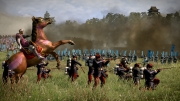 Total War: SHOGUN 2 - Fall of the Samurai - A screenshot from a land battle showing the detail of the new rifle-baring infantry unit models.