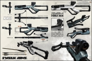 Deus Ex: Human Revolution - Waffen-Artwork aus dem Ego-Shooter