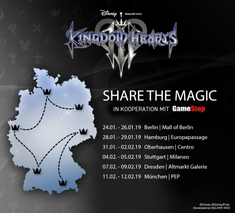 Kingdom Hearts 3 - Tourplan für Event