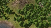 Banished: Screen zum Aufbau-Strategie Titel.