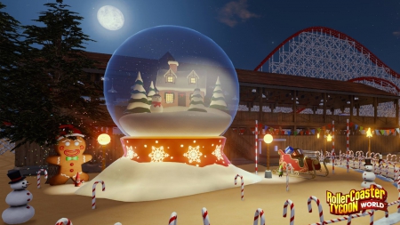 RollerCoaster Tycoon World - Whimsy Theme and Holiday Decorations