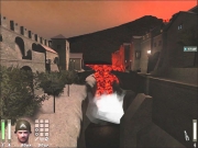 Wolfenstein: Enemy Territory - Der Lavastrom, worüber der Track geleitet werden muss.