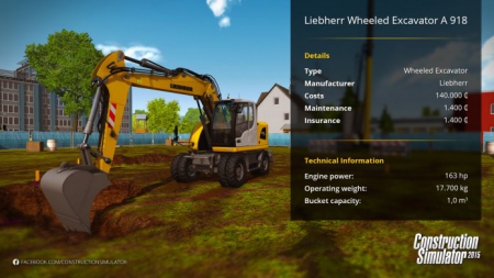 Bau-Simulator 2015: Liebherr A 918 mobile excavator - DLC