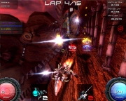 Pyroblazer: Screenshots des Futuristic Combat Racing Game.