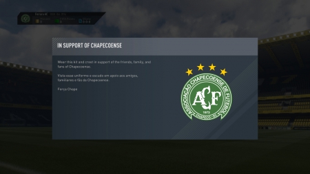 FIFA 17 - EA stellt Trikot von Chapecoense im Gedenken an Absturzopfer zum kostenlosen Download bereit