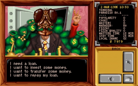  - Screen zum Spiel Pizza Connection.