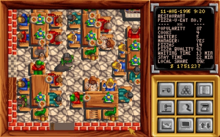  - Screen zum Spiel Pizza Connection.