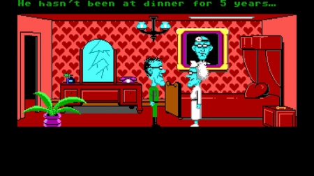  - Screen zum Spiel Maniac Mansion.
