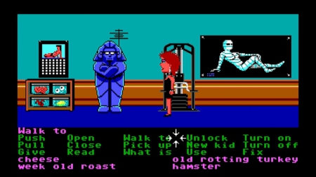  - Screen zum Spiel Maniac Mansion.