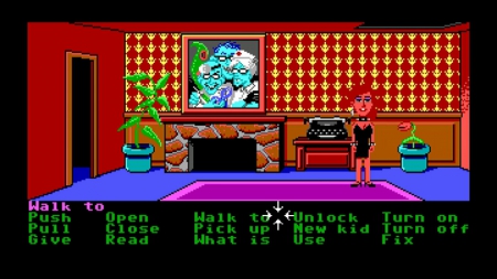  - Screen zum Spiel Maniac Mansion.