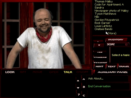  - Screen zum Spiel Tex Murphy: The Pandora Directive.