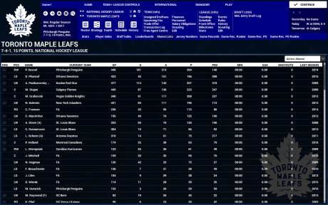 Franchise Hockey Manager 4 - Screen zum Spiel.