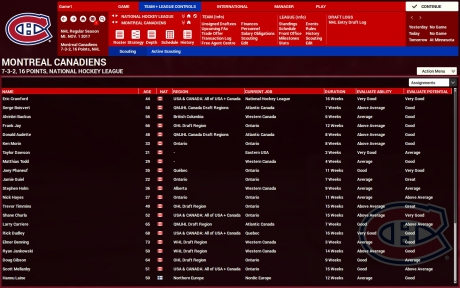 Franchise Hockey Manager 4: Screen zum Spiel.