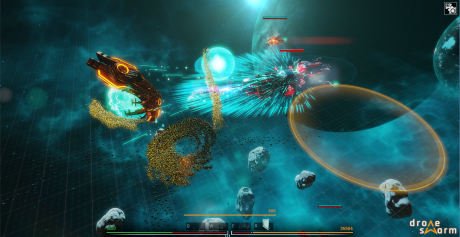  - Screen zum Spiel  Drone Swarm.