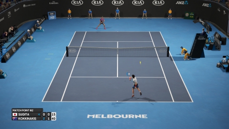 AO International Tennis: Screen zum Spiel.