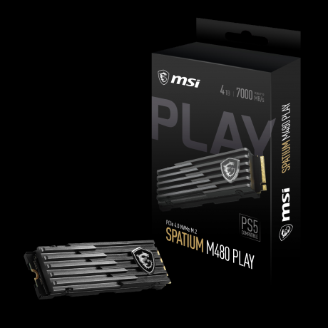 Allgemein - MSI bringt neue SPATIUM M480 PLAY (PlayStation 5 kompatibel) 5 SSDs auf den Markt