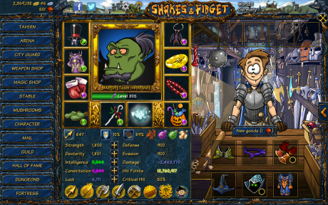 Shakes and Fidget - Screen zum Spiel Shakes and Fidget.