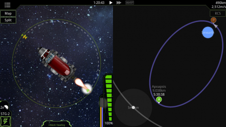 SimpleRockets: Screen zum Spiel SimpleRockets.