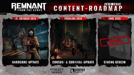 Remnant: From the Ashes: Screen zur kommenden Roadmap für 2019-2020 vom Spiel Remnant: From the Ashes.
