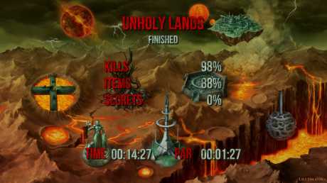 Hellbound - Screen aus der Demo von  Hellbound nach Abschluß.