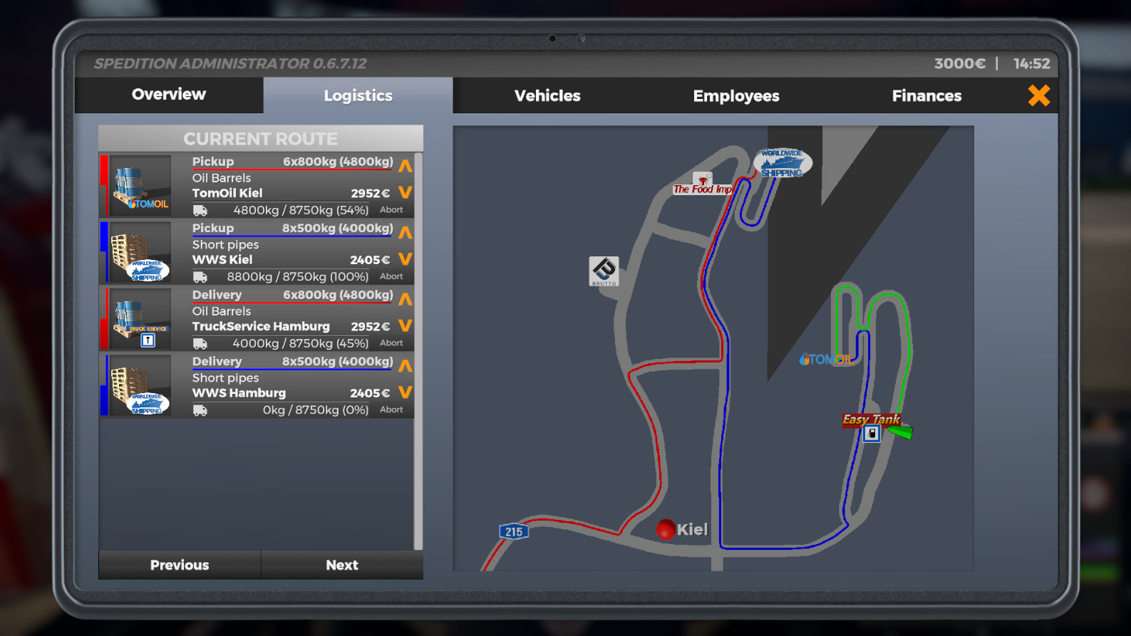 On The Road - Truck Simulator: Screen zum Spiel On The Road - Truck Simulator.