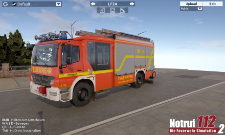 Notruf 112 - Die Feuerwehr Simulation 2: Showroom: Screen zum Spiel Notruf 112 - Die Feuerwehr Simulation 2: Showroom.