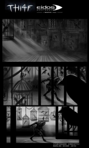 Thief: Storyboard zum Action-Adventure.