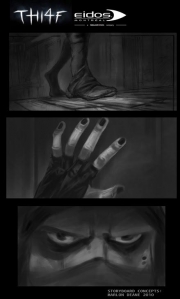 Thief - Storyboard zum Action-Adventure.