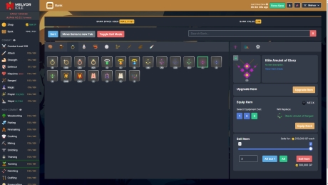 Melvor Idle - Screen zum Spiel Melvor Idle.