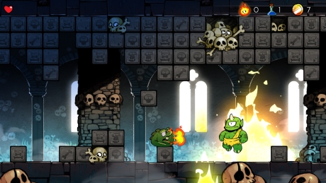 Wonder Boy: The Dragon's Trap - Screen zum Spiel Wonder Boy: The Dragon's Trap.