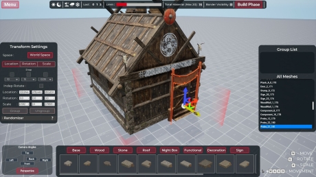 Land of the Vikings: Screen zum Building Editor von Land of the Vikings.