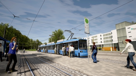 TramSim Munich - The Tram Simulator - Screen zum Spiel TramSim Munich - The Tram Simulator.