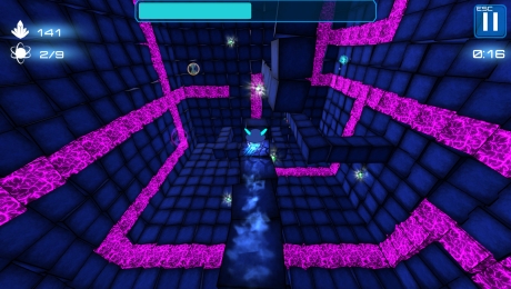 Deep Blue 3D Maze in Space - Screen zum Spiel Deep Blue 3D Maze in Space.