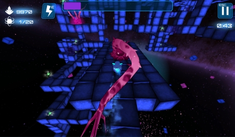 Deep Blue 3D Maze in Space - Screen zum Spiel Deep Blue 3D Maze in Space.