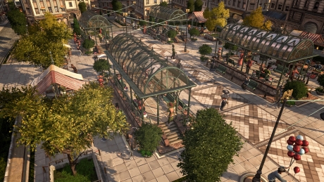 Anno 1800: Fussgängerzonen Paket - Screen zum Spiel Anno 1800 - Pedestrian Zone Pack.