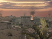 Call of Duty 2 - Schöne Säulenbauten und enges Gelände.